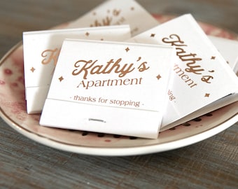 My Apartment Sparkle Matches - Personalized 30 Strike Matchbooks - Wedding Favors, Custom Matches, Foil Stamped, Party Favor, Home Decor