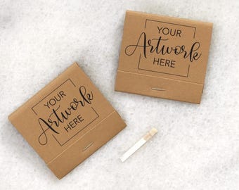 Your Logo/Custom Art on Matchbooks - Personal Logo Matches, Custom Matches, Wedding Favors, Custom Matches, Foil Stamped, Personal Artwork