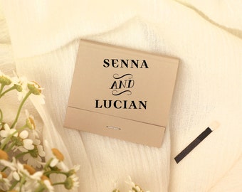 Personalized Wedding Matchbooks - Classic Angled Names 30 Strike Matchbooks -  Party Favors, Custom Matches, Foil Stamped, Anniversary