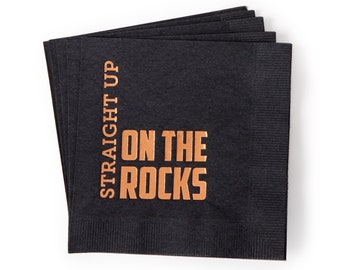 Bachelor Party Napkins - Straight Up On The Rocks, Pack of 20