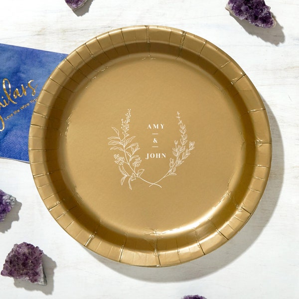 Wedding Plates Disposable Etsy