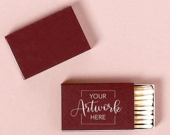 Custom Artwork/Logo Classic Match Boxes - Favors, Party Favors, Custom Foil Stamped Matches, Wedding Favor, Personal Artwork, Your Logo Here
