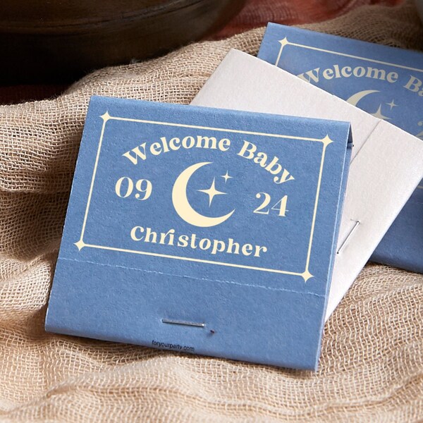 Baby Shower Favor Matchbooks Etsy