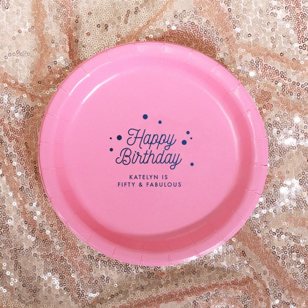 Personalized Paper Plates Etsy