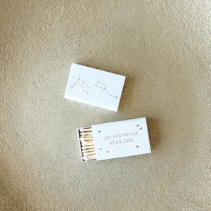 Written In The Stars Matchboxes - Personalized Astrological Wedding Favor
