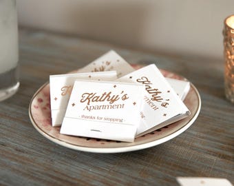 My Apartment Sparkle Matches - Personalized 30 Strike Matchbooks - Wedding Favors, Custom Matches, Foil Stamped, Party Favor, Home Decor