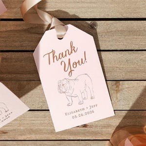 Personalized Thank You! Dog Gift Tag - Gift Wrap, Favor Tags, Gift Tags, Wedding Favors, Party Favor Tags