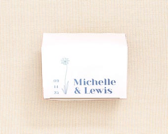Personalized Dandelion Names Cake Box - Favor Box, Wedding Treat Box, Favor Container, Bridal Shower, Engagement