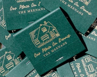 Home Sweet Home Matches - Personalized 30 Strike Matchbooks - Wedding Favors, Custom Matches, Foil Stamped Matches,  Party Favor, Home Decor