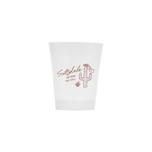 Bachelorette Shot Glasses - Scottsdale Before the Veil - Set of 12 - Plastic 2 oz Cup