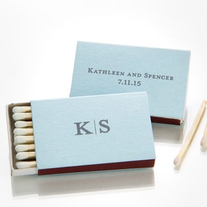 Initial Monogram Personalized Classic Match Boxes Favors, Party Favors, Custom Foil Stamped Matches, Wedding Favor image 8