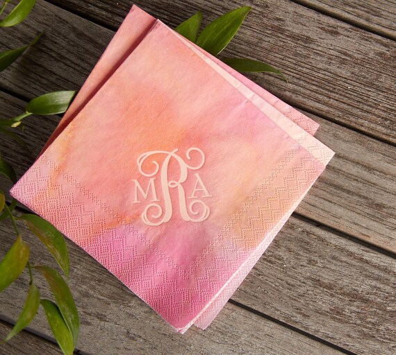 Personalized Monogram Napkin Vines Monogram Customized Etsy