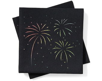 Fireworks Party Napkins, pack of 20, beverage size, Birthday, Anniversary, Wedding, Engagement, Independence Day