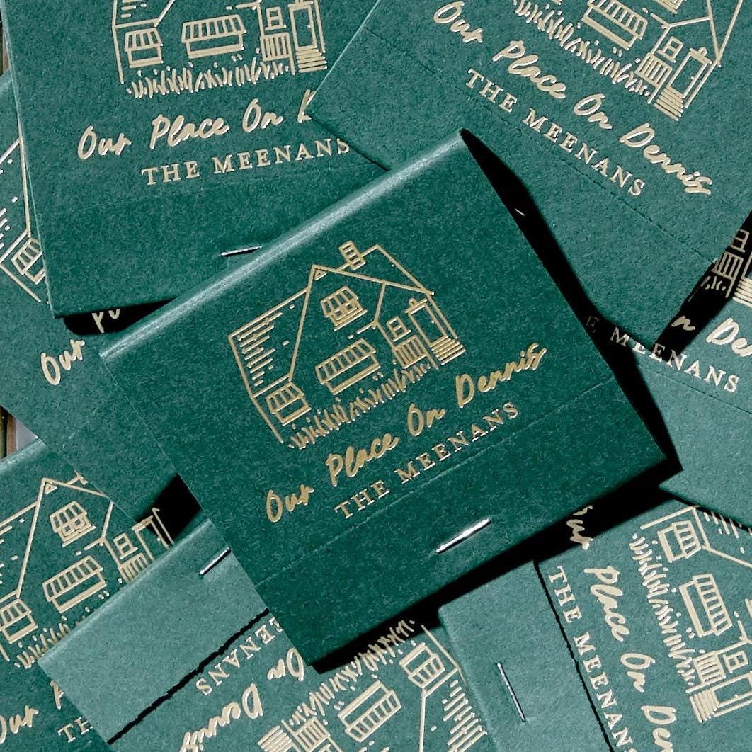 Home Sweet Home Matches - Personalized 30 Strike Matchbooks - Wedding Favors, Custom Matches, Foil Stamped Matches,  Party Favor, Home Decor