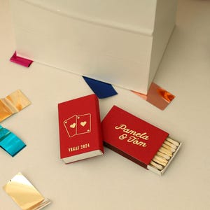 Vegas Baby Cards Match Personalized Classic Match Boxes - Favors, Party Favors, Custom Foil Stamped Matches, Wedding Favor