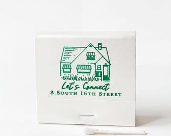 Personalized Matchbooks -  House with Text Design Home Decor & Party Favor