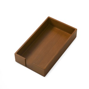 Guest Hand Towel Tray - Bathroom Tray for Hand Towels, Napkin Caddy, Napkin Holder, Wood, Bamboo