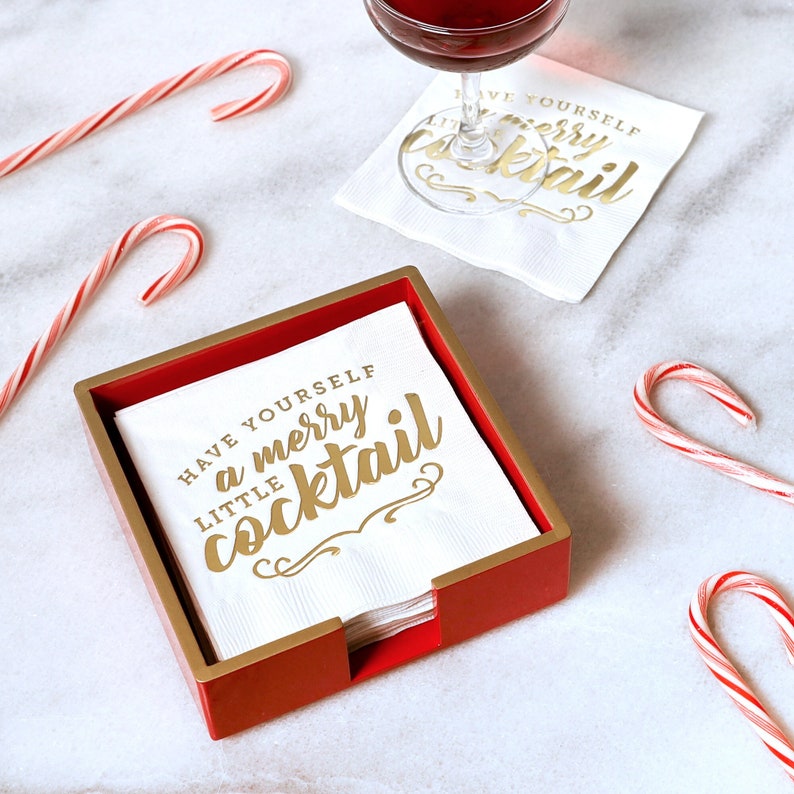 For Your Party Cocktail Holiday Napkins