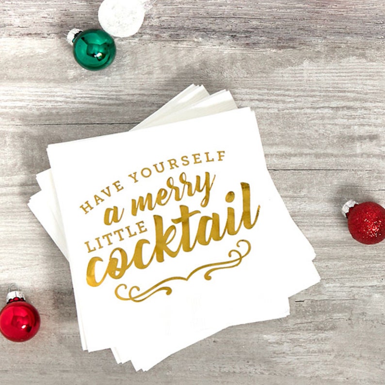 For Your Party Cocktail Holiday Napkins - Thumbnail 4