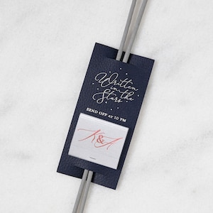 Written In The Stars - Sparkler Sleeves with 30 Strike Matchbook - Personalized Custom Foil Stamped Sparkler, Party Favors, Wedding Send Off