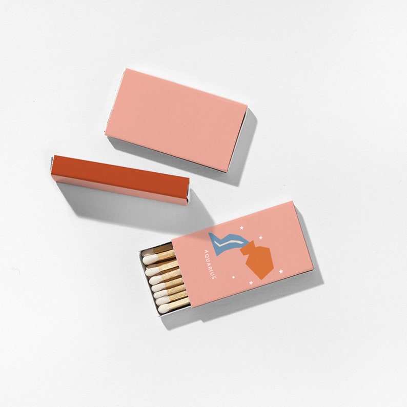 Zodiac Matchboxes - Full Color - Pack of 4 or Pack of 12 - Astrological ...