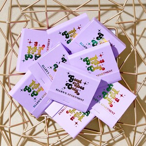 Good Vibes Only My Apartment Matches - Personalized 30 Strike Matchbooks - Wedding Favors, Custom Matches, Foil Stamped Matches, Party Favor