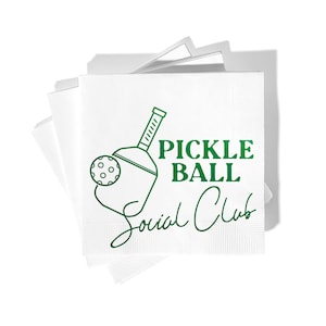 Pickleball Social Club Napkin Pack - themed party - home entertaining, birthday, game day party napkins