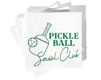 Pickleball Social Club Napkin Pack - themed party - home entertaining, birthday, game day party napkins