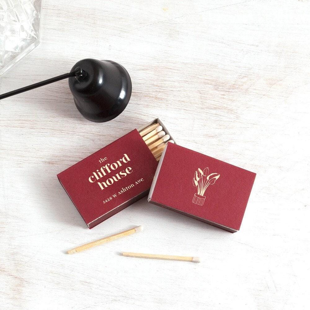 Our House Personalized Classic Match Boxes - Favors, Party Favors, Custom Foil Stamped Matches, Wedding Favor