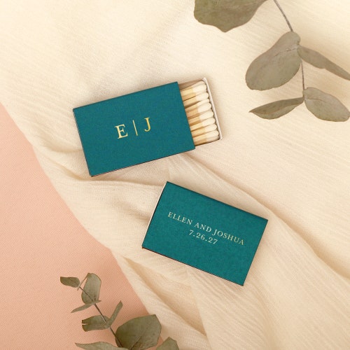 Personalized Wedding Matchbox Favors Custom Printed Matches Etsy