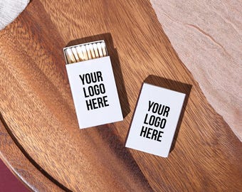 Custom Logo, Personalized Matches, Foil Stamped Matchboxes, Paper Wrap, White Head Matches