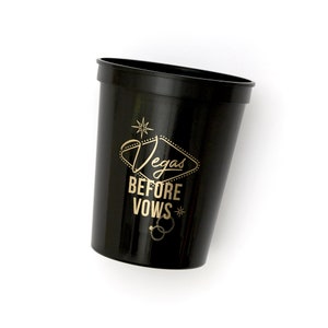 Vegas Before Vows Party Cups - Bachelor, Bachelorette, Bachelorx Las vegas parties, Set of 12 - 16oz Plastic Stadium Cup