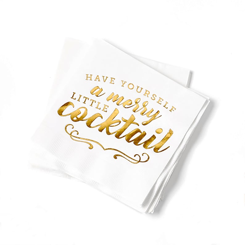 For Your Party Cocktail Holiday Napkins - Thumbnail 3
