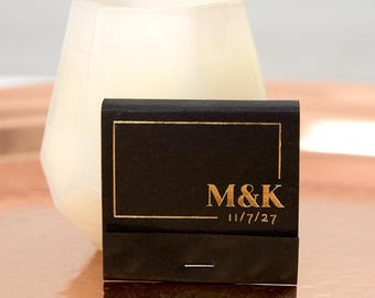 Cosmic Initial Personalized Matchbooks - Modern Foil Stamped Wedding