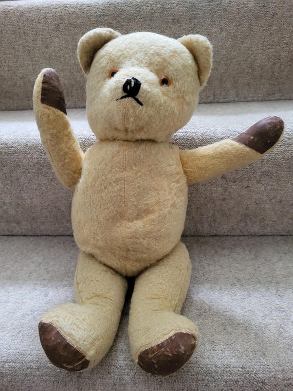 Vintage Chad Valley Teddy Bear: 1950s Jointed Plush Collectible - Etsy