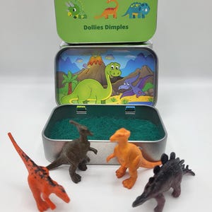 Dinosaur Pocket Tin: Anxiety Fiddle Toy, Jurassic Gift