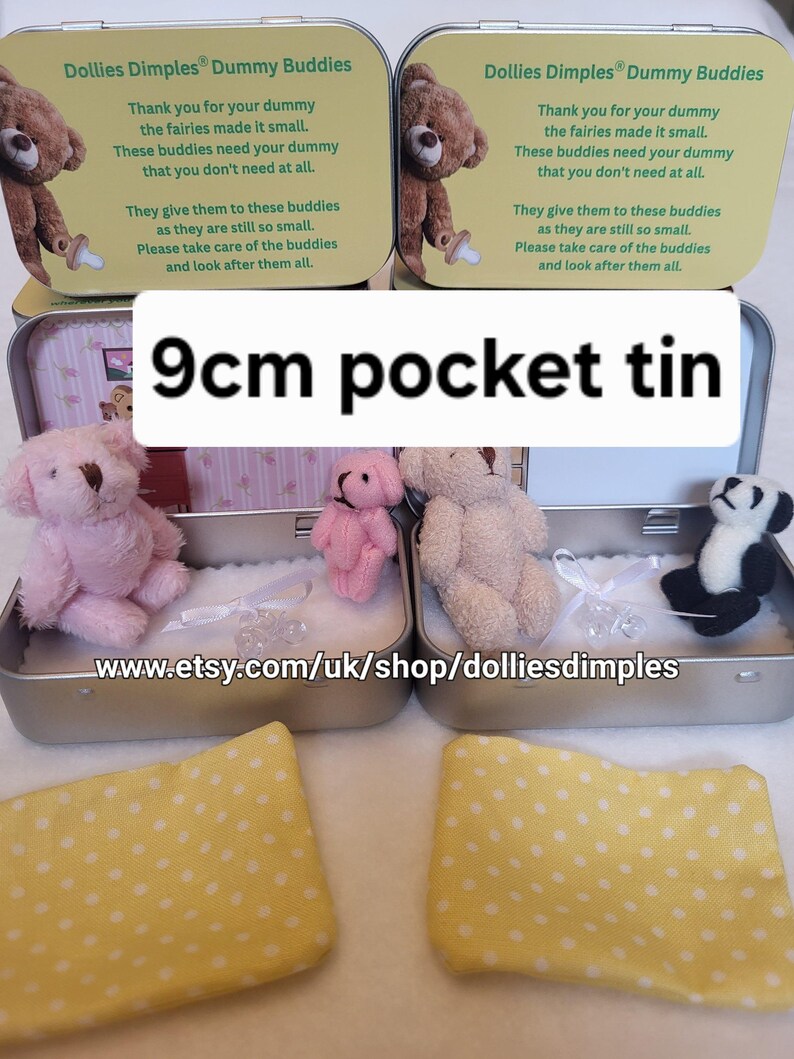 Teddy Bear Dummy Fairy Pocket Tin: Anxiety Support Gift Bild 12