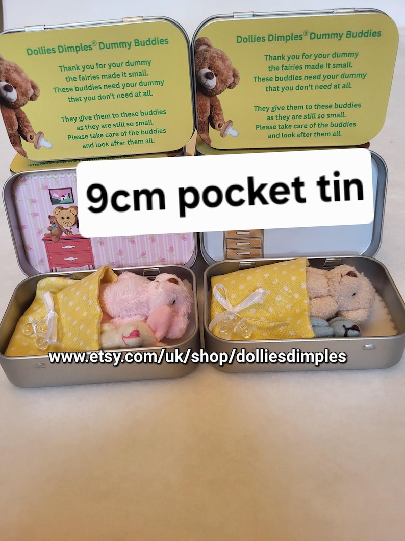 Teddy Bear Dummy Fairy Pocket Tin: Anxiety Support Gift Bild 7