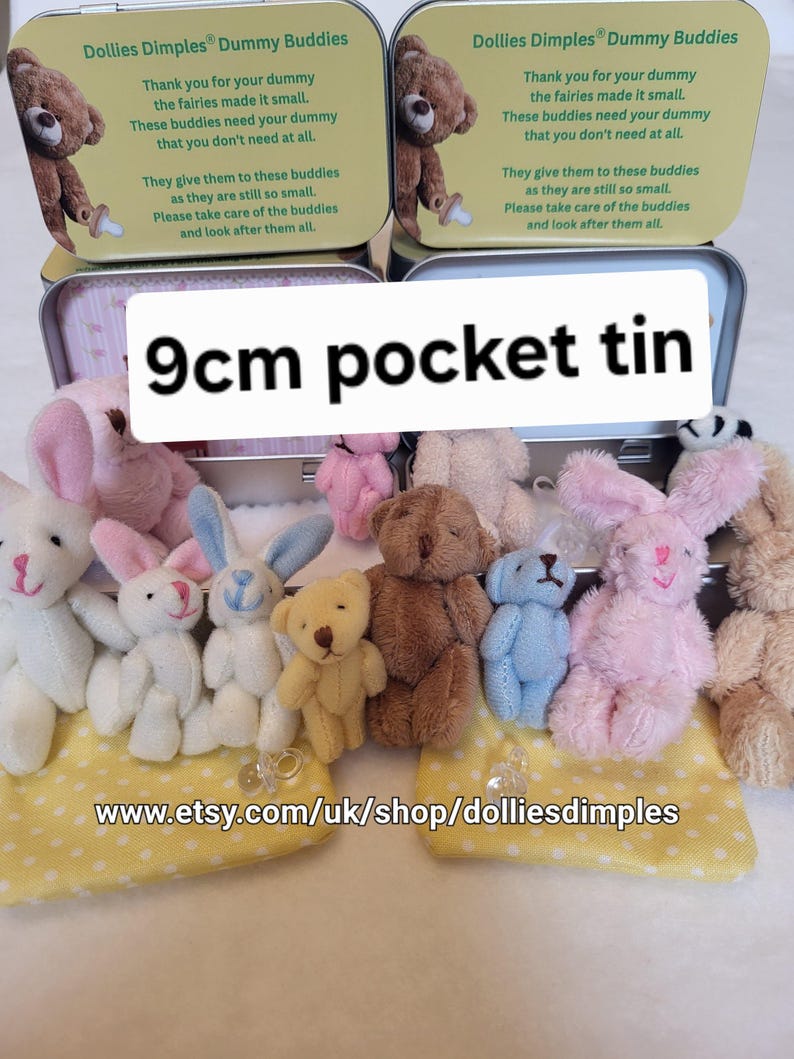 Teddy Bear Dummy Fairy Pocket Tin: Anxiety Support Gift Bild 11