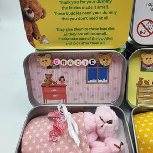 Teddy Bear Dummy Fairy Pocket Tin: Anxiety Support Gift Bild 2