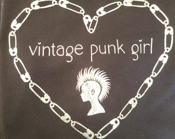 Vintage Mod, Punk & Skinhead Girl T-Shirt, holographic Retro Alternative Fashion