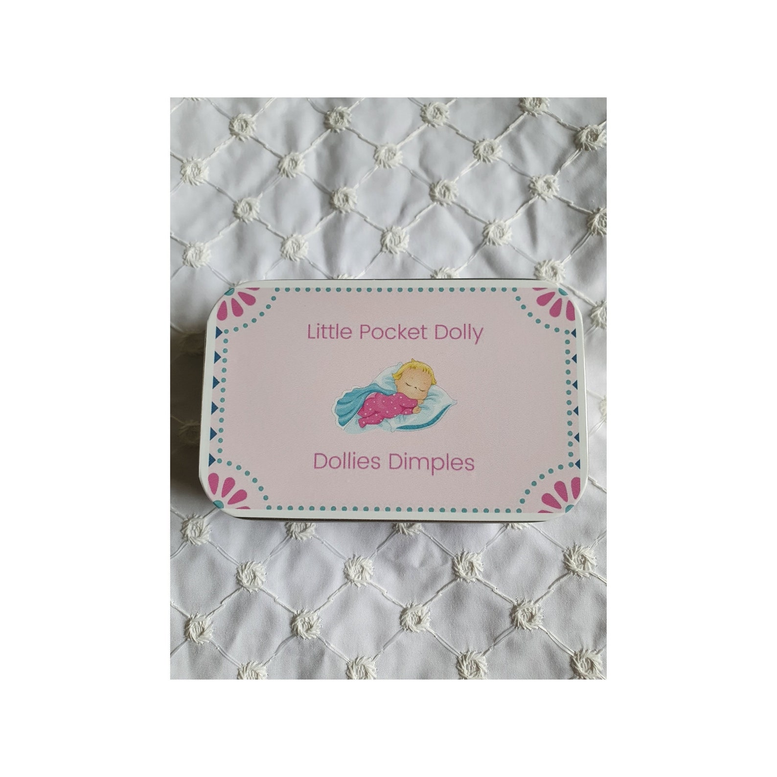 Pocket dolly in a tin Dollies Dimples miniature pocket dolly Etsy