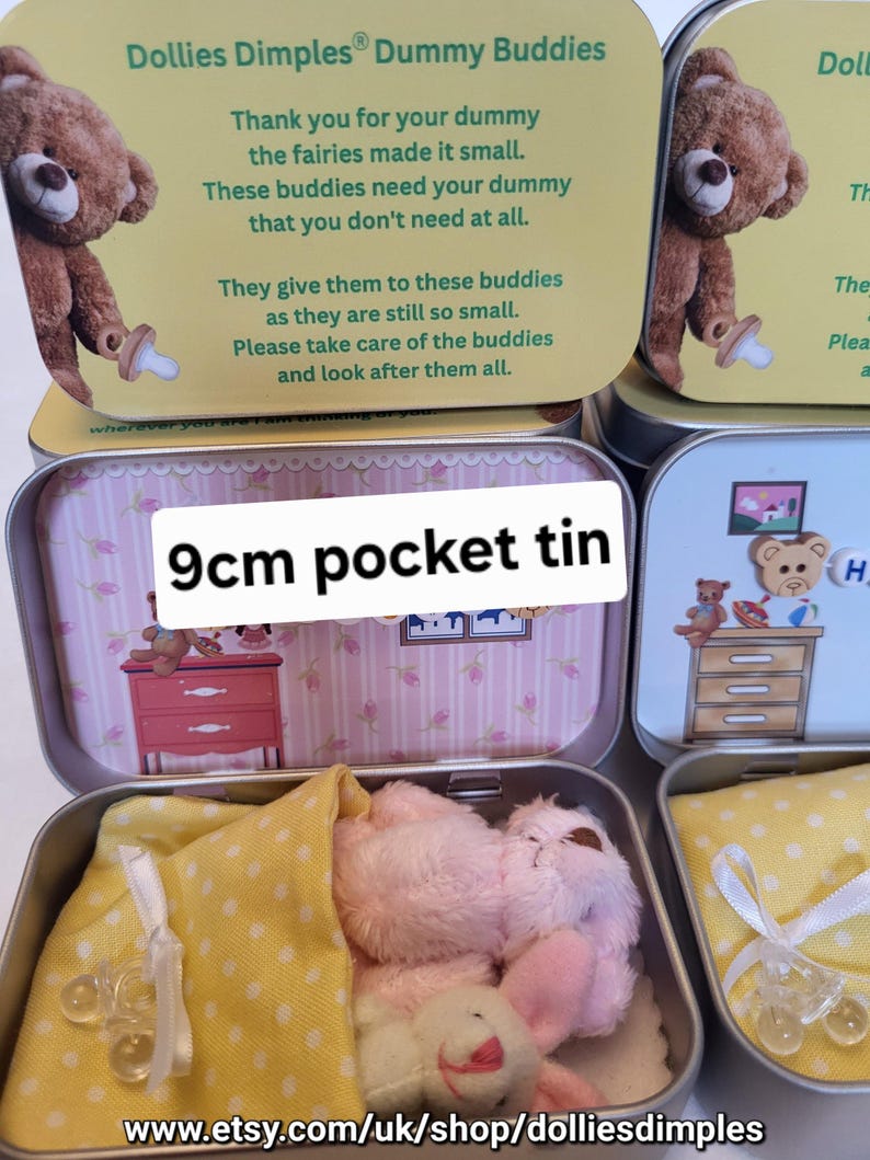 Teddy Bear Dummy Fairy Pocket Tin: Anxiety Support Gift Bild 14