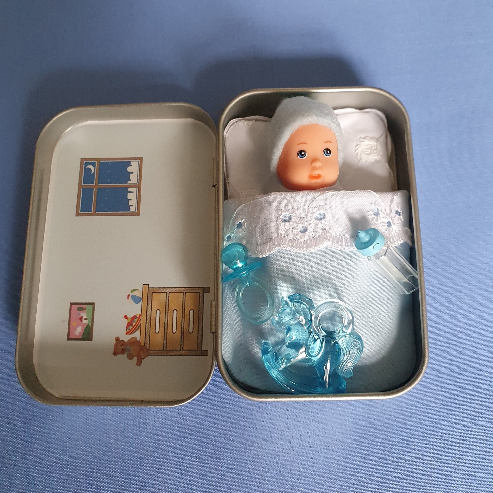 Little pocket dolly in a tin Dollies Dimples miniature pocket Etsy