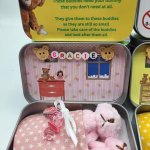 Teddy Bear Dummy Fairy Pocket Tin: Anxiety Support Gift Bild 5