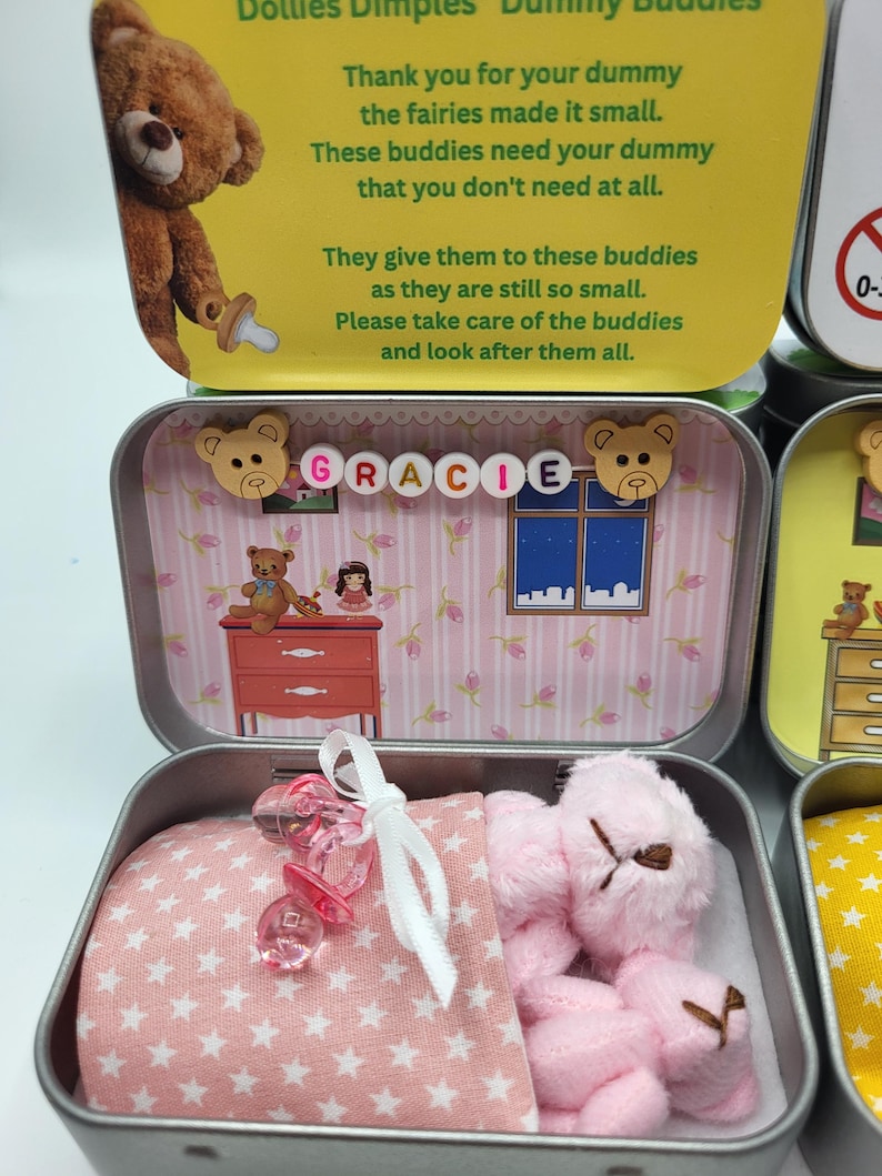 Teddy Bear Dummy Fairy Pocket Tin: Anxiety Support Gift Bild 5