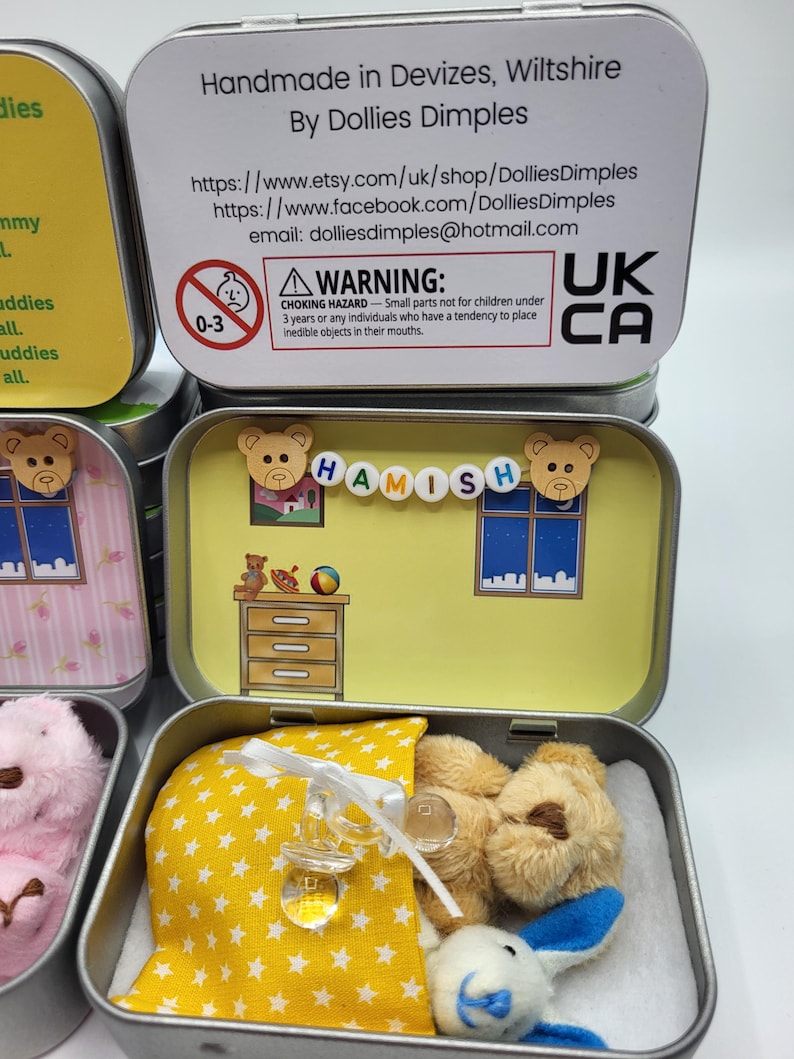 Teddy Bear Dummy Fairy Pocket Tin: Anxiety Support Gift Bild 3