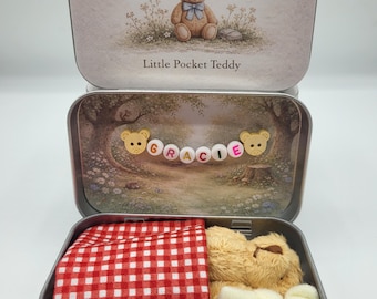 Teddy Bear Picnic in a Tin: Miniature Plush Keepsake - Role Play Gift