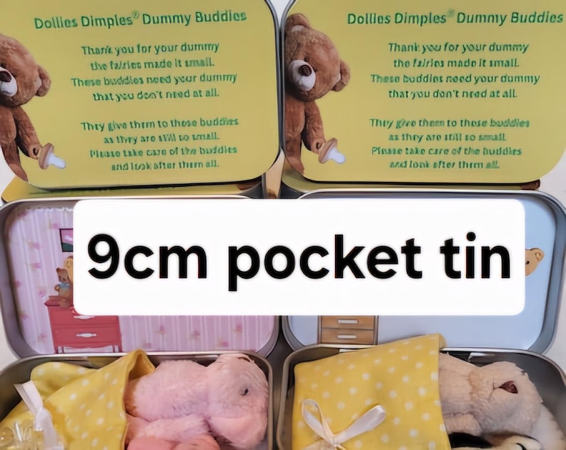Teddy Bear Dummy Fairy Pocket Tin: Anxiety Support Gift Bild 6