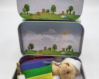 Get Well Soon Teddy in a Tin: Pocket Plush with Bandages